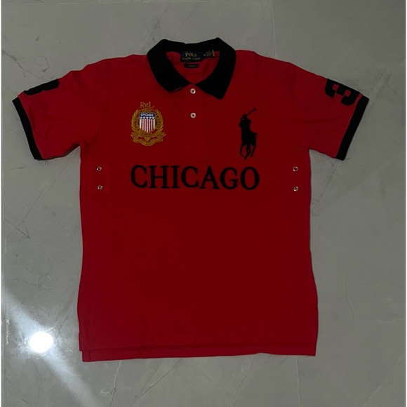 chief keef Red Polo Ralph Lauren Chicago shirt - Picture 1 of 3
